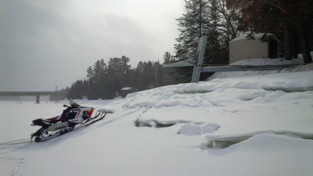 Ice and water drop in the winter